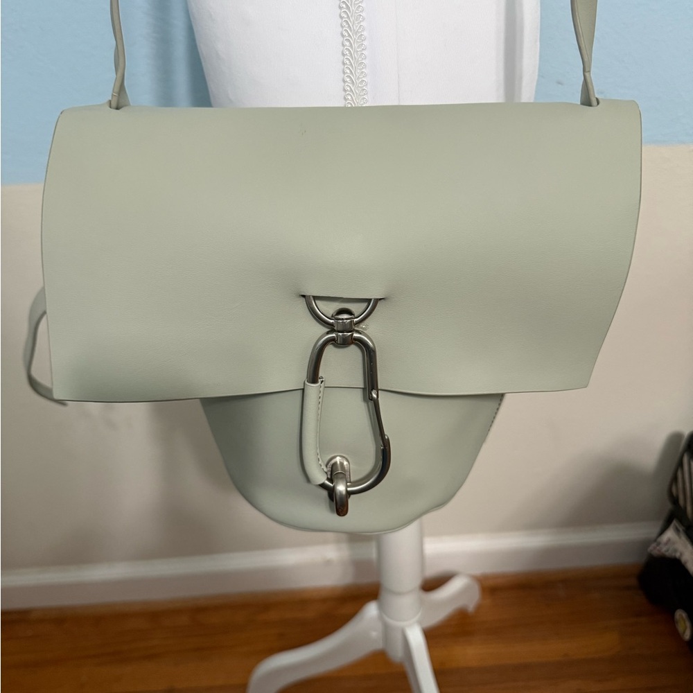 Zac Posen Sage Green Mini Bucket Crossbody